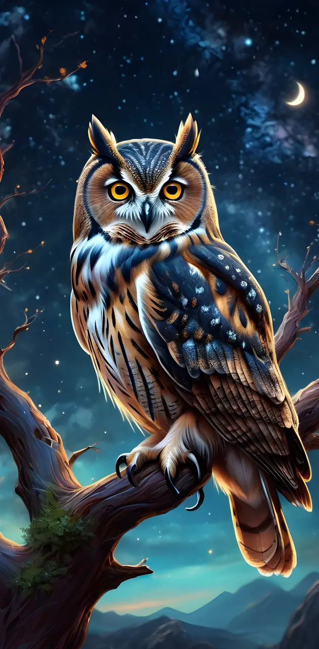 Night Owl on a Tree