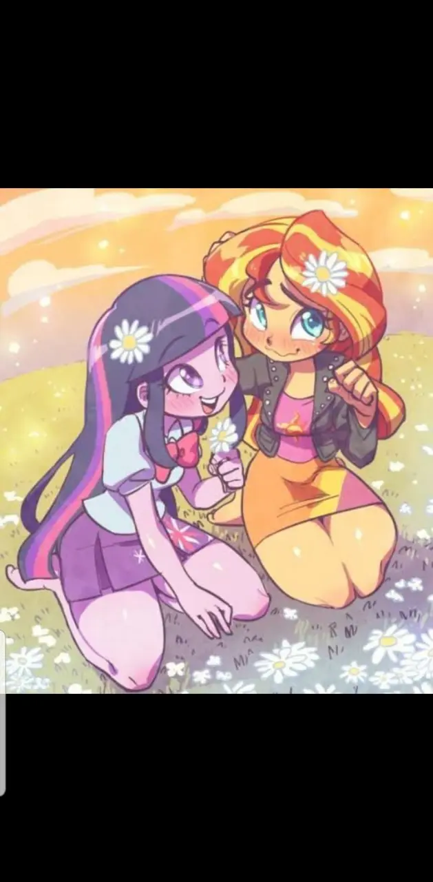Mlp sunset and twi