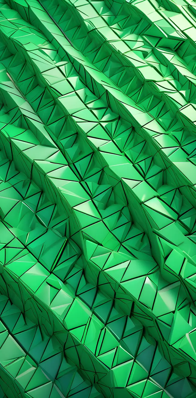 green geometrical shape