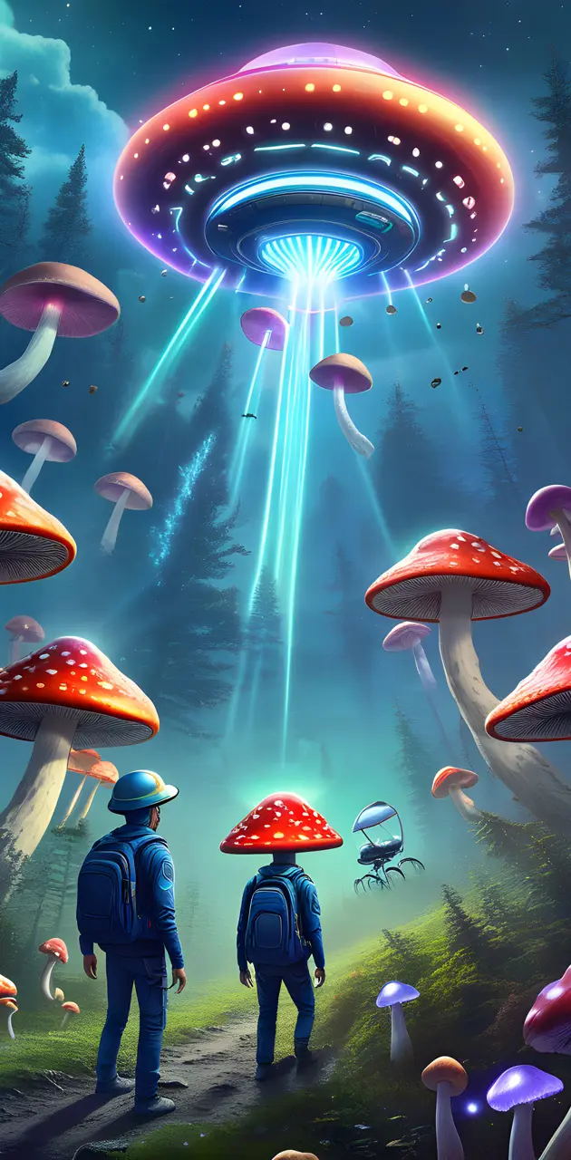 ufo and mushrooms