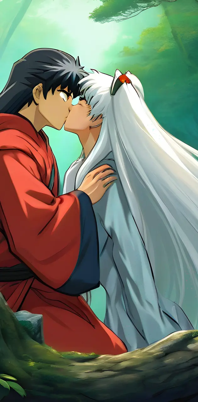 Inuyasha kissing
