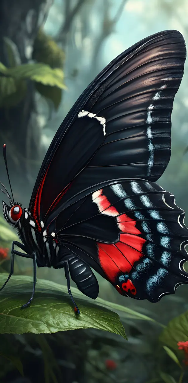 a black and red butterfly