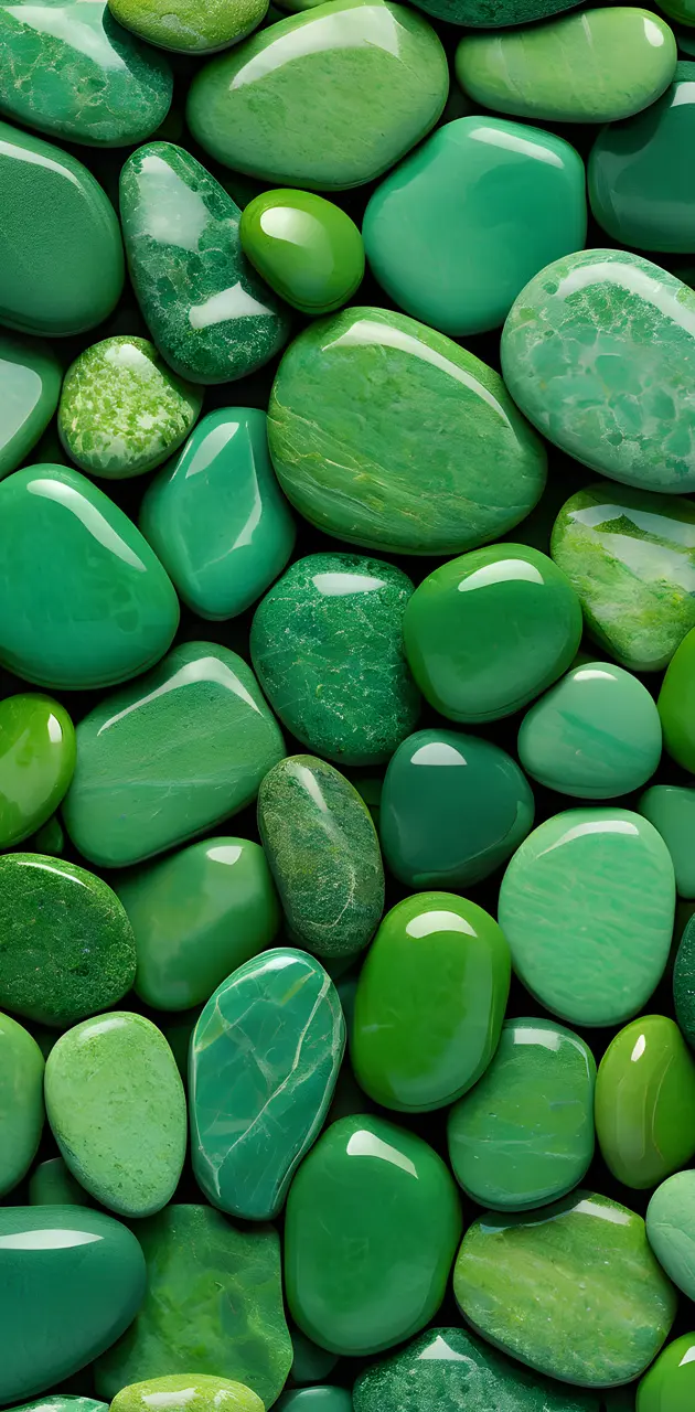 a pile of green rocks