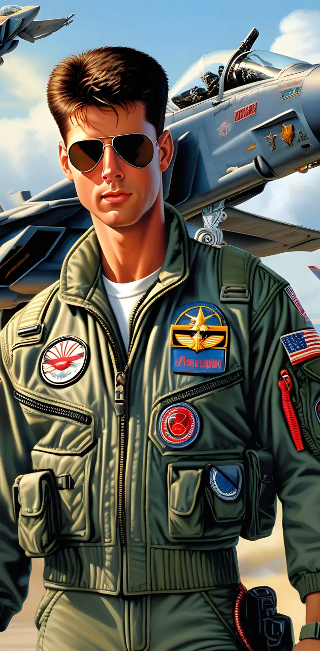 an amazing picture of Maverick from top Gun