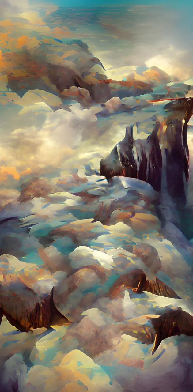 Mountains and clouds 