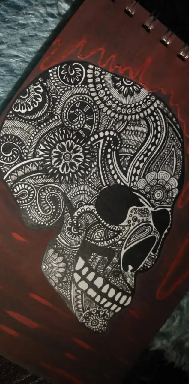 Skull Zentangle art