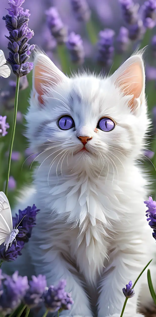 Purple eyed kitten