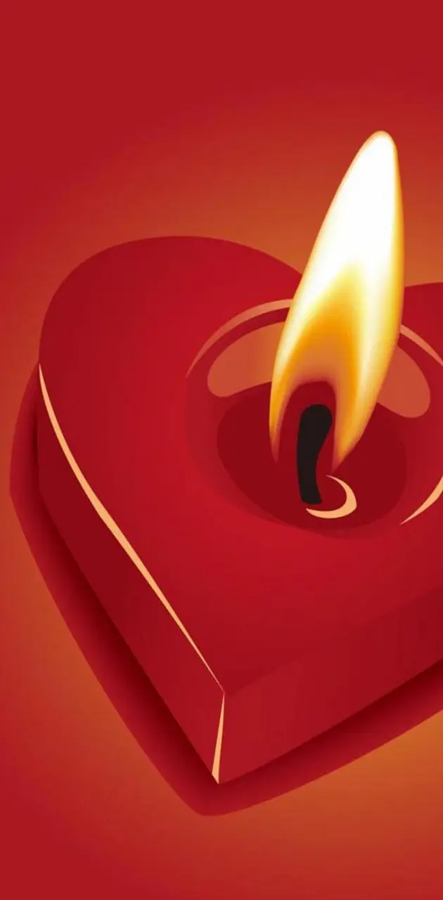 Love heart flame