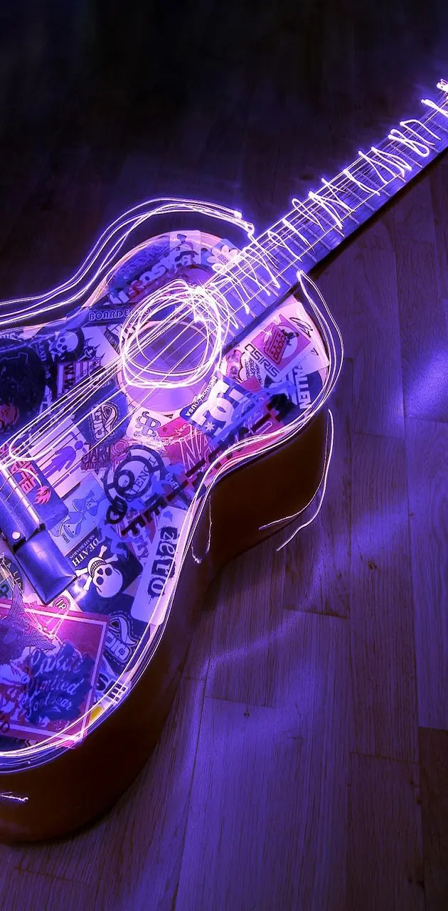 Purple guitar