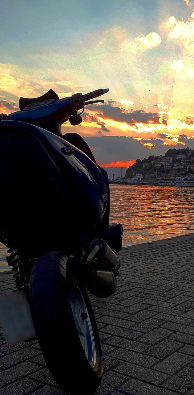 Scooter sunset