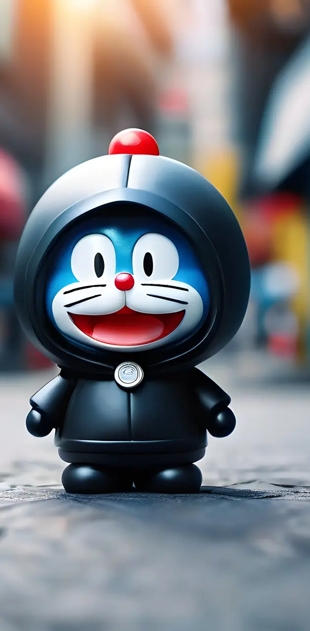 Doraemon with black hoodie