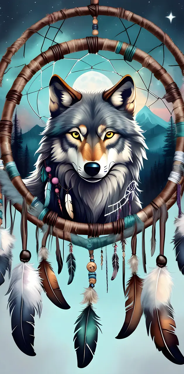wolf dreamcatcher