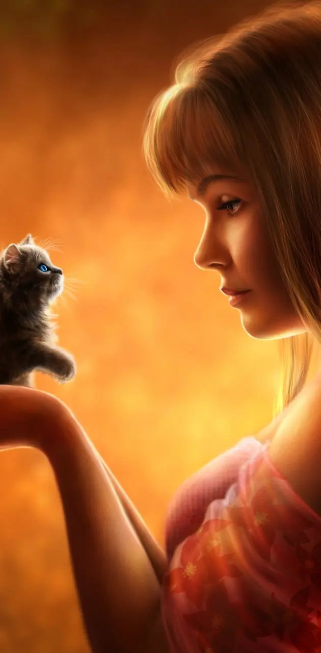 Cat with Girl