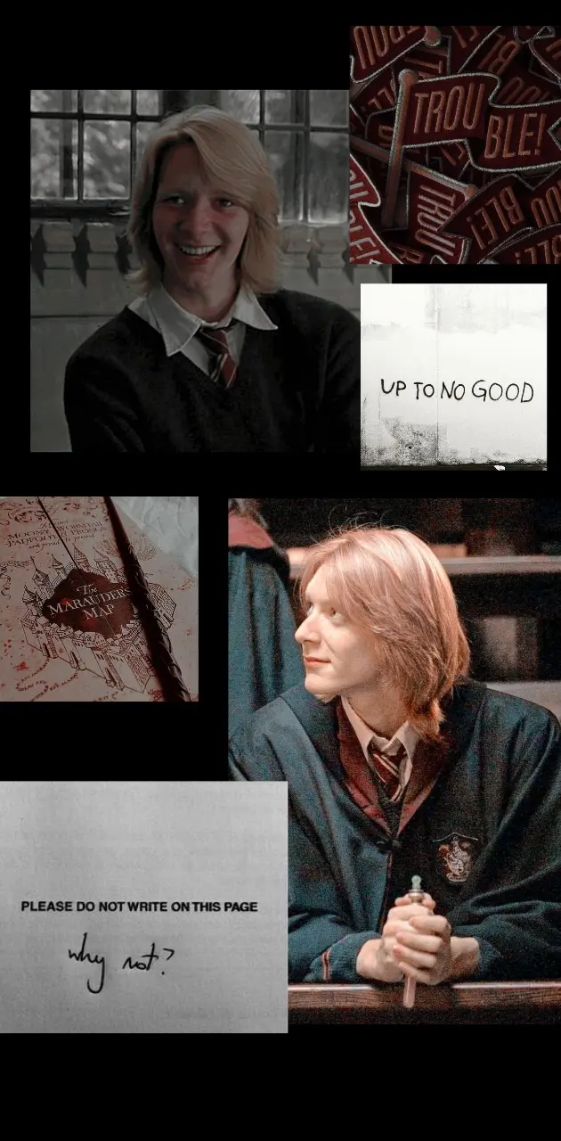 Fred and George Weasley Aesthetic iPhone Wallpaper now available on my