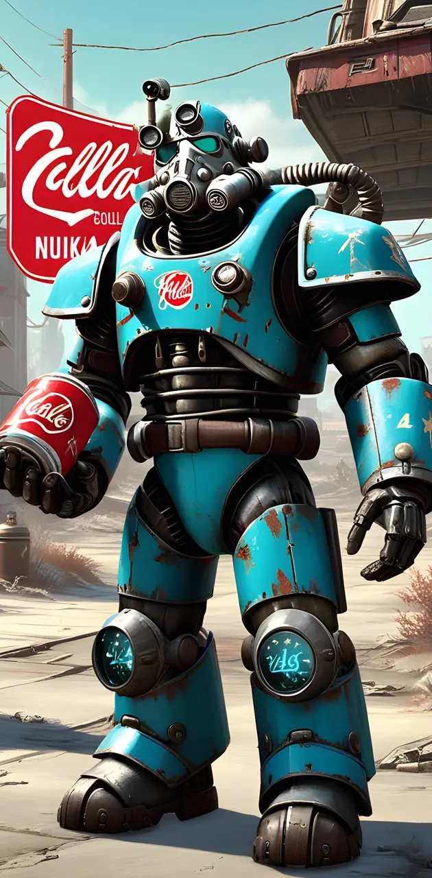 Fallout, power armor, Nuka Cola