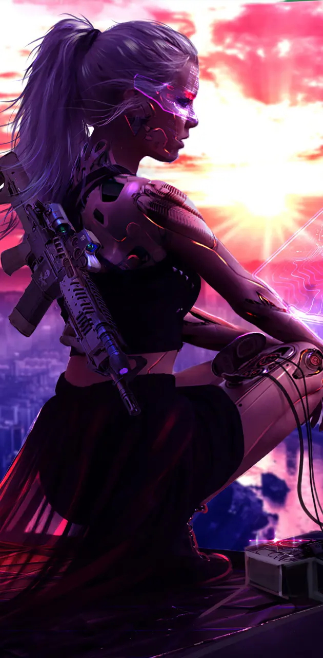 Cyberpunk Girl wallpaper by Khaled_Noor - Download on ZEDGE™