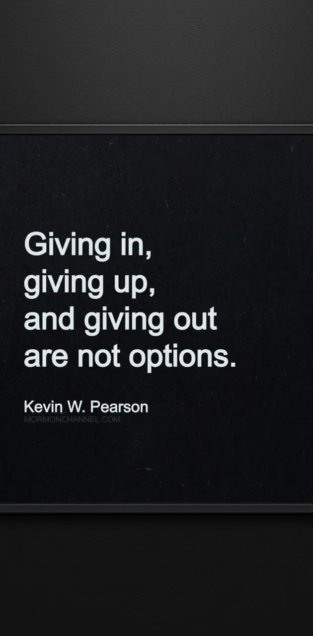 no giving up
