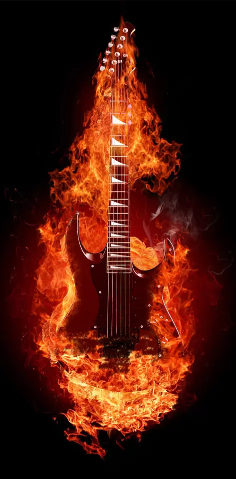 Metal Burning Guitar