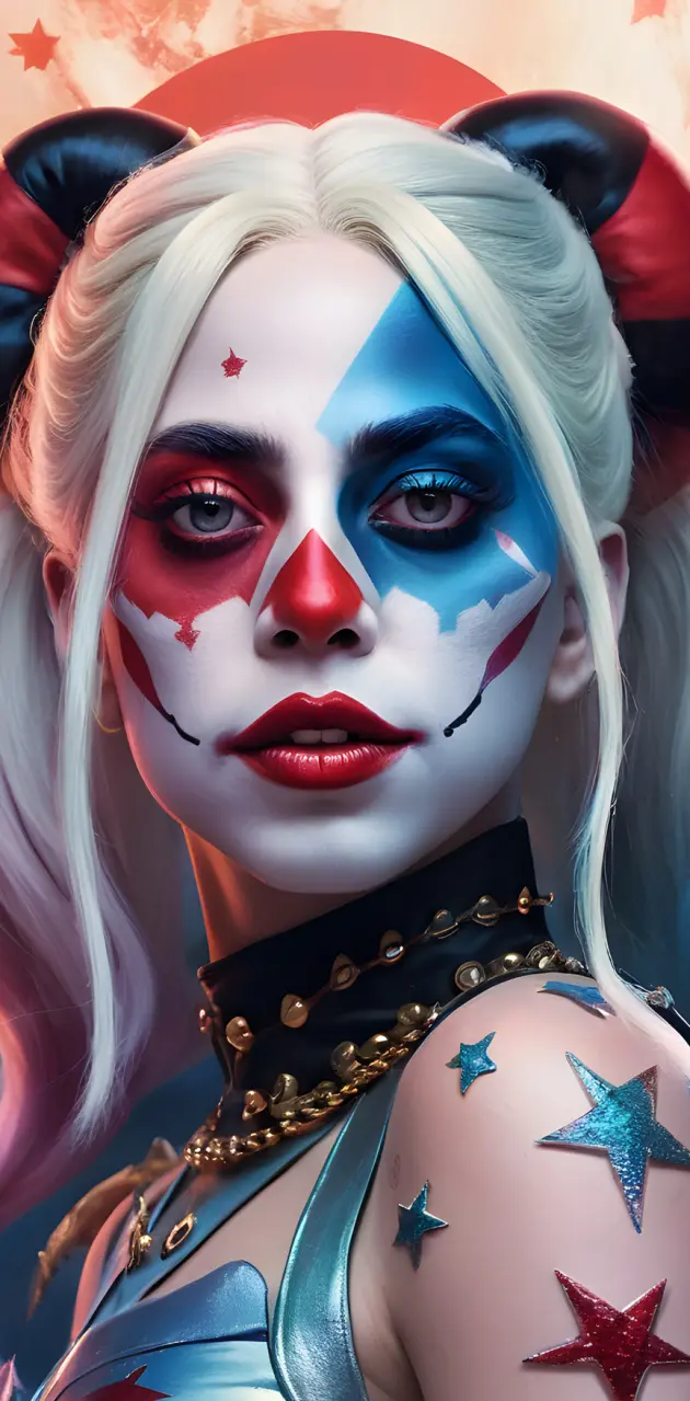 Lady Gaga as Harley Quinn AI paint creation