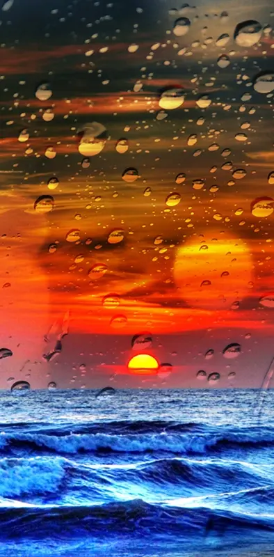 sunset rain