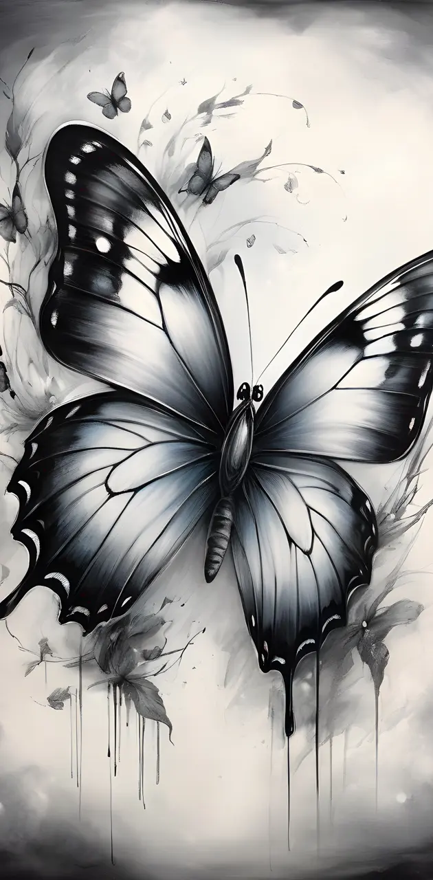 a black and white butterfly
