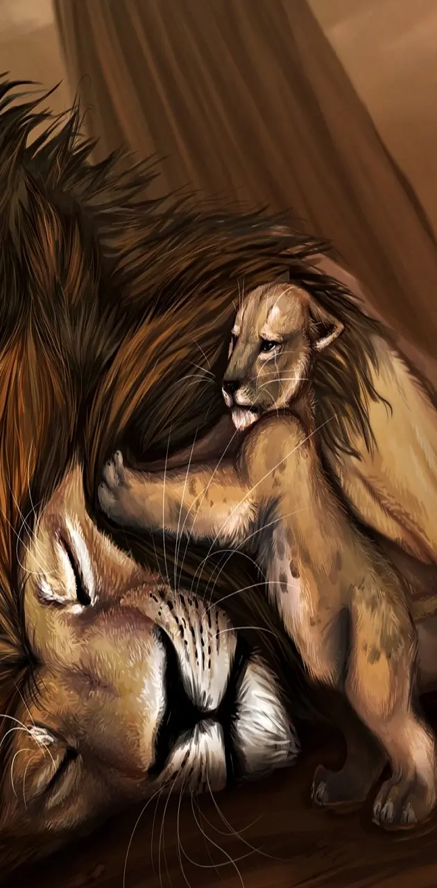 Lion Hd Painting