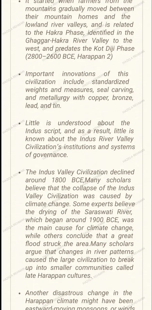 The Indus Valley 