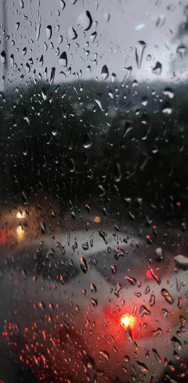 Window with rain drops