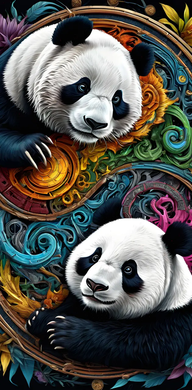 panda yin yang