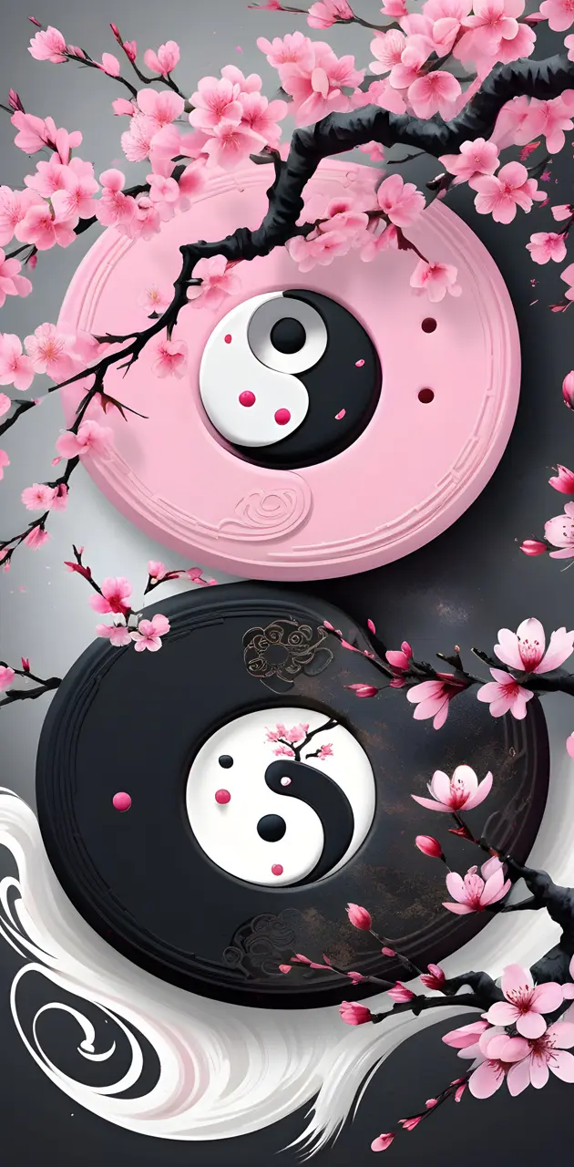 Cherry blossom yin yang style