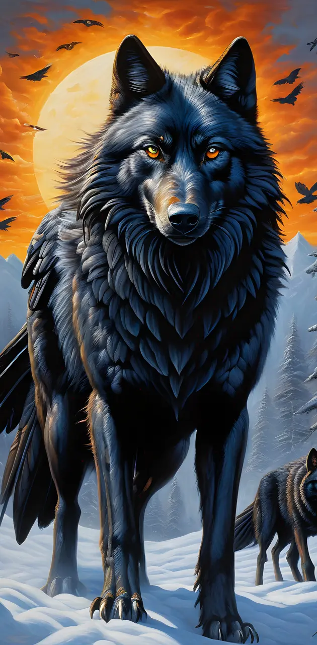 Alpha Raven Wolf