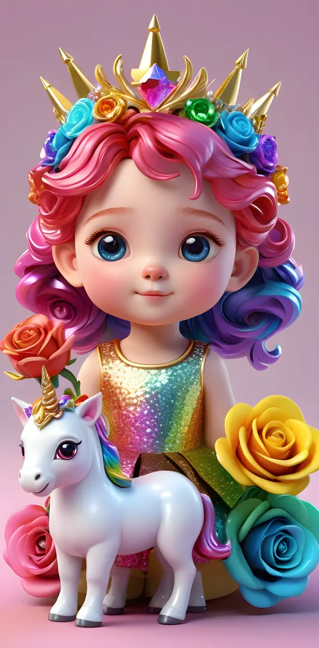 a doll with a unicorn head