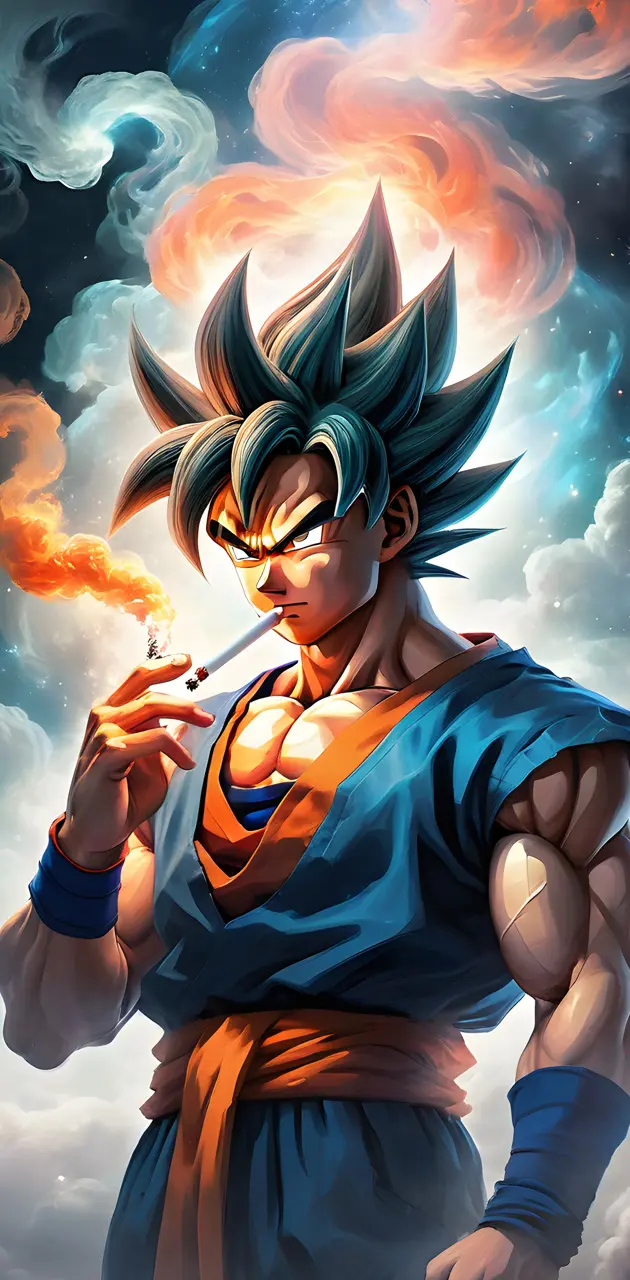 Goku smoking