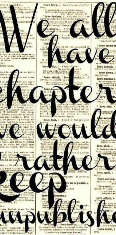 We all have chapters