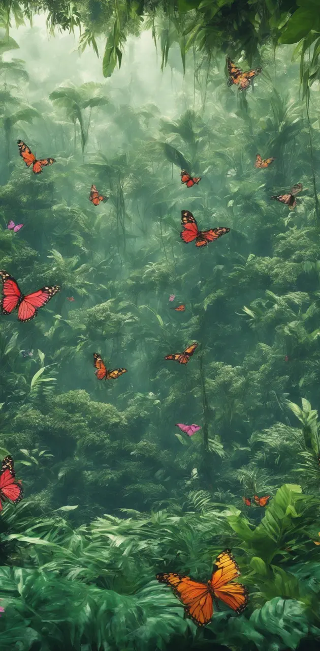 Jungle of butterfly