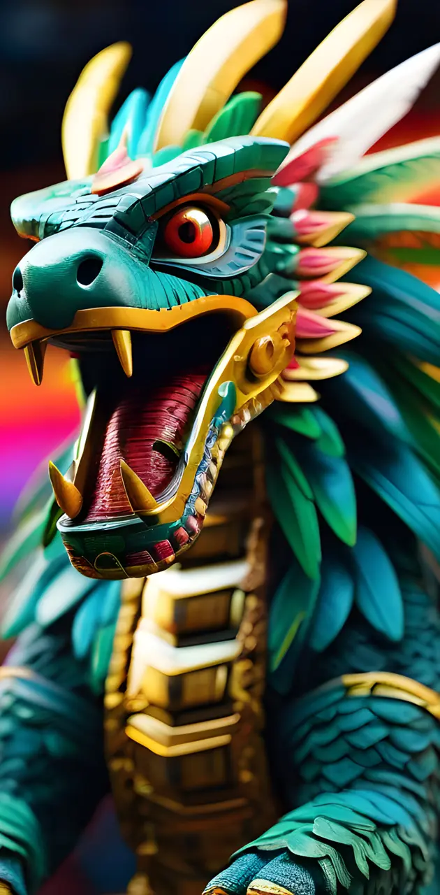 a close up of Quetzalcoatl
