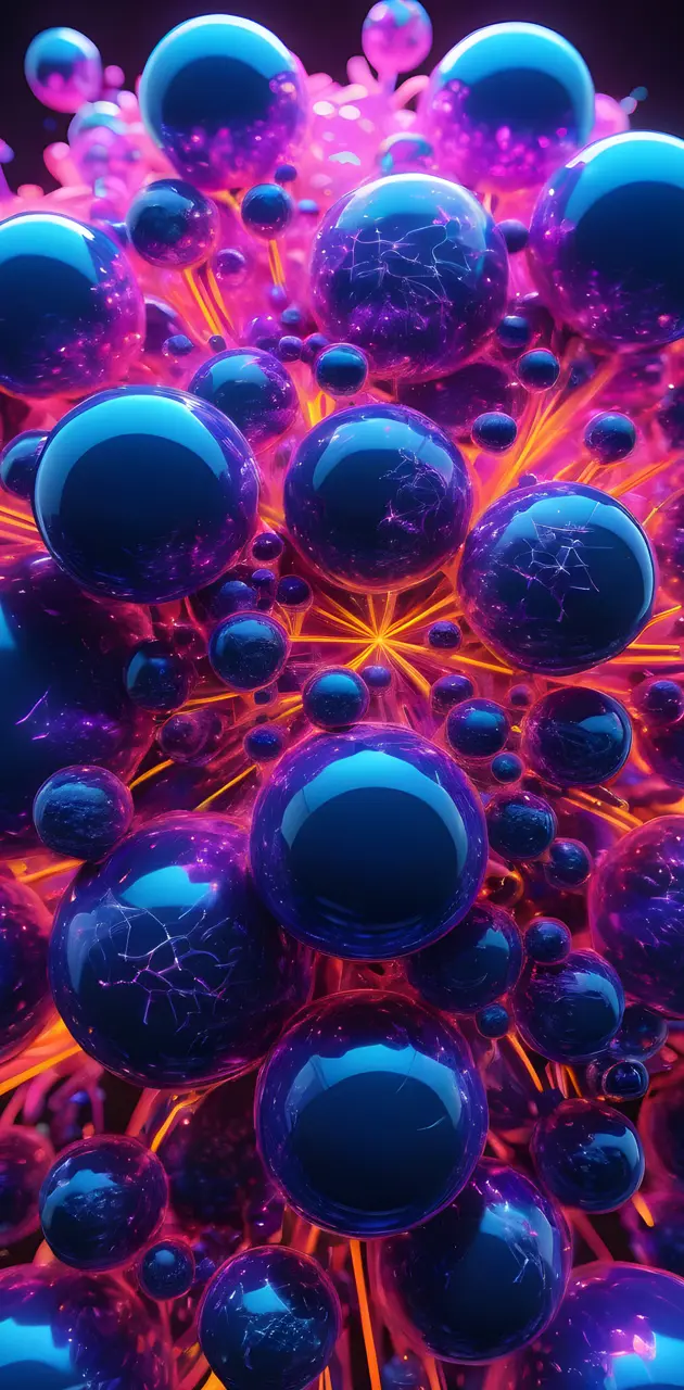 neon bubble explosion