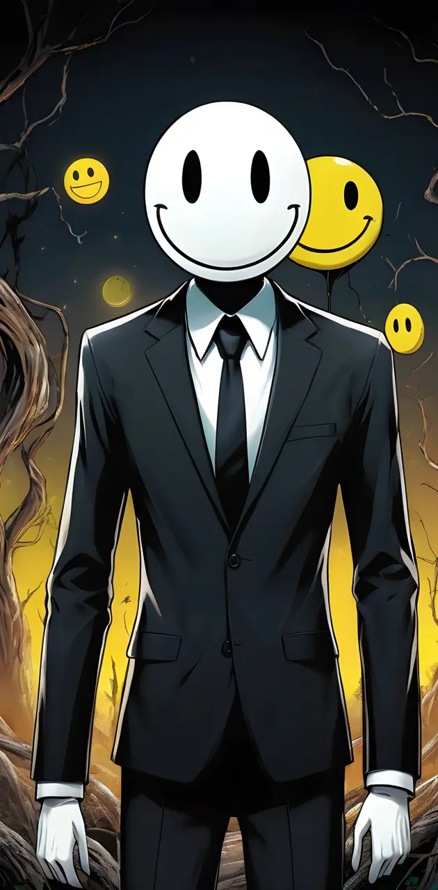 Slenderman with a smiley face