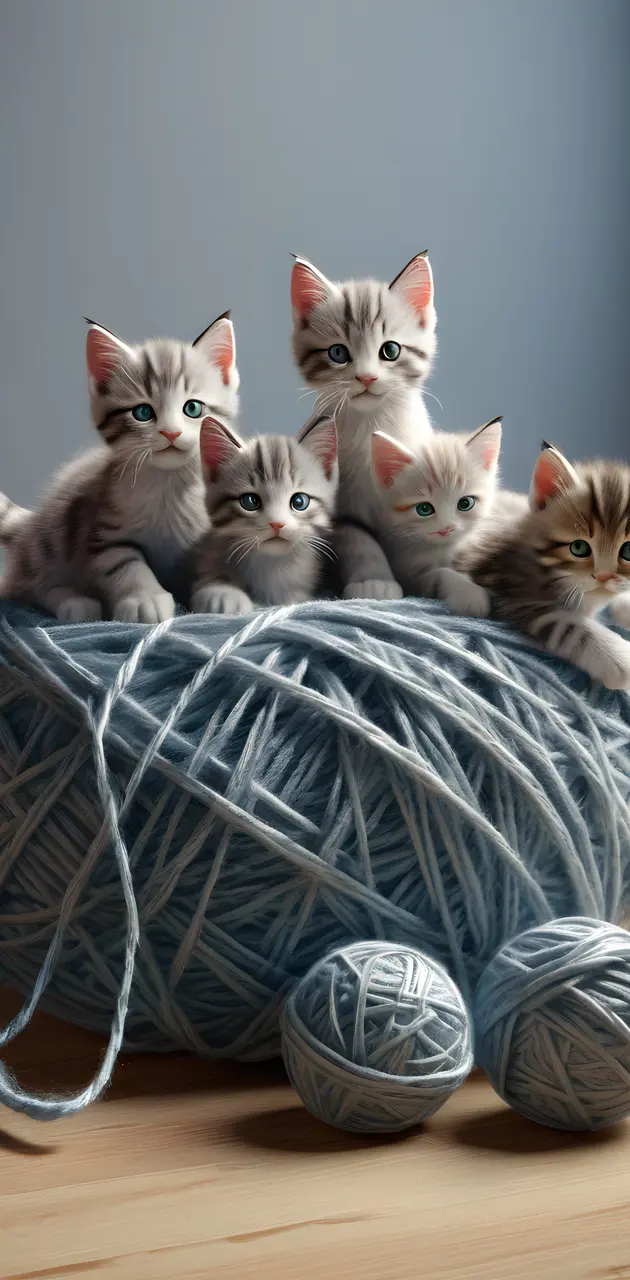 a group of kittens in a basket