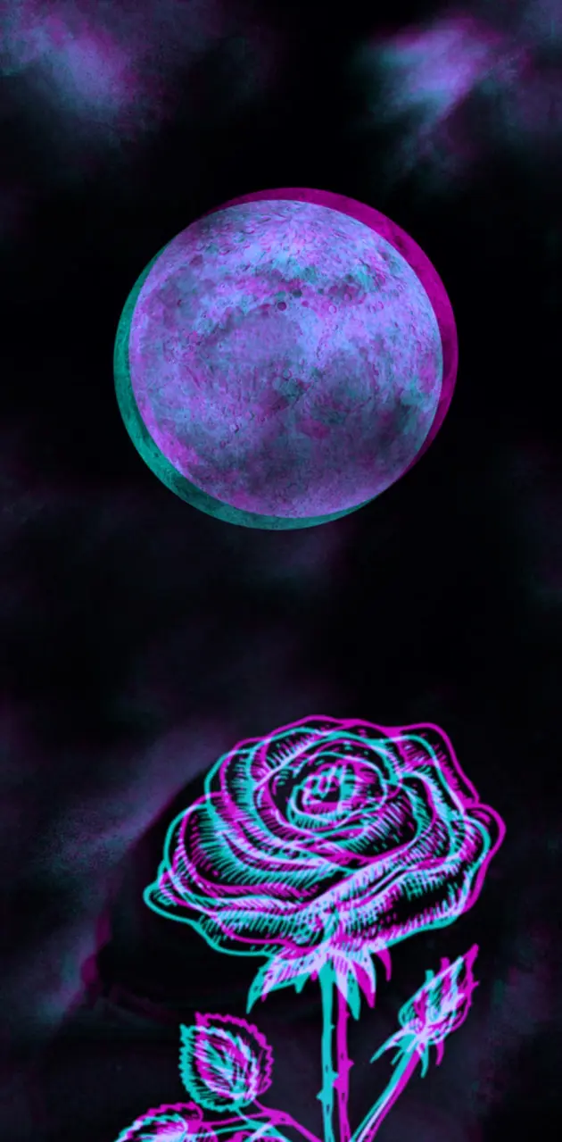 Rose in the moon