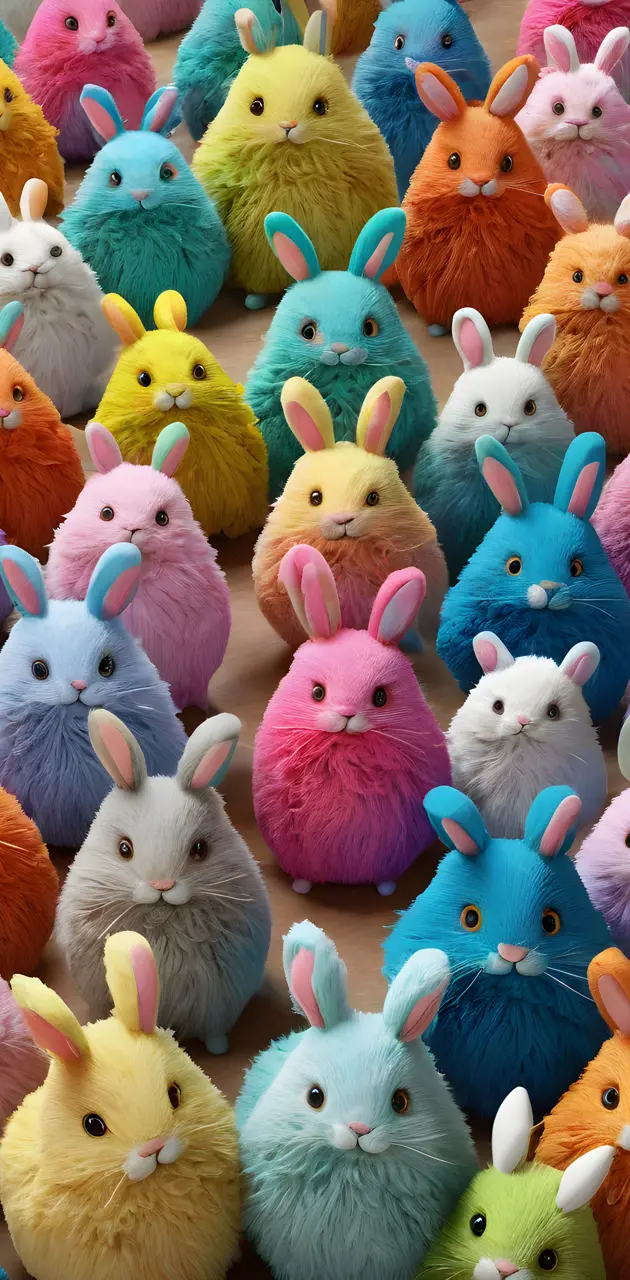 conejos coloridos