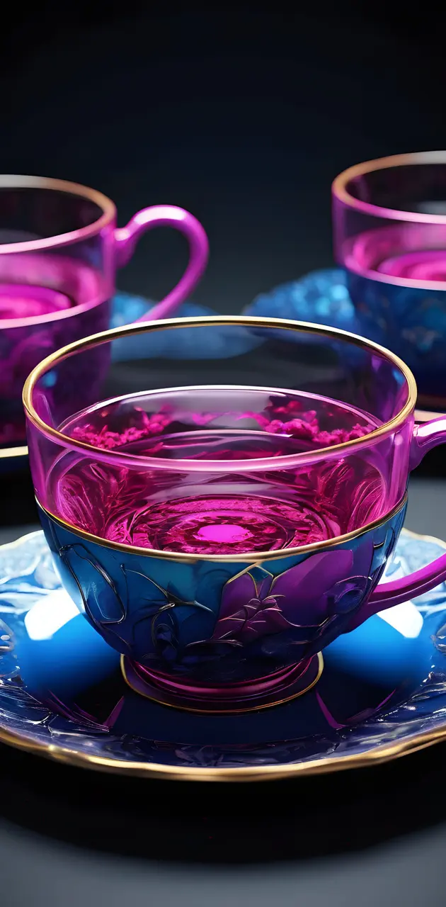 a group of colorful cups