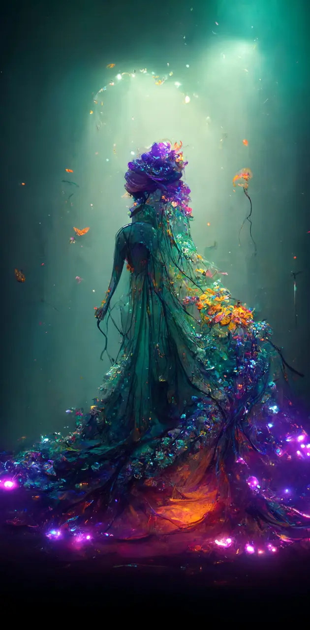 Floral mermaid