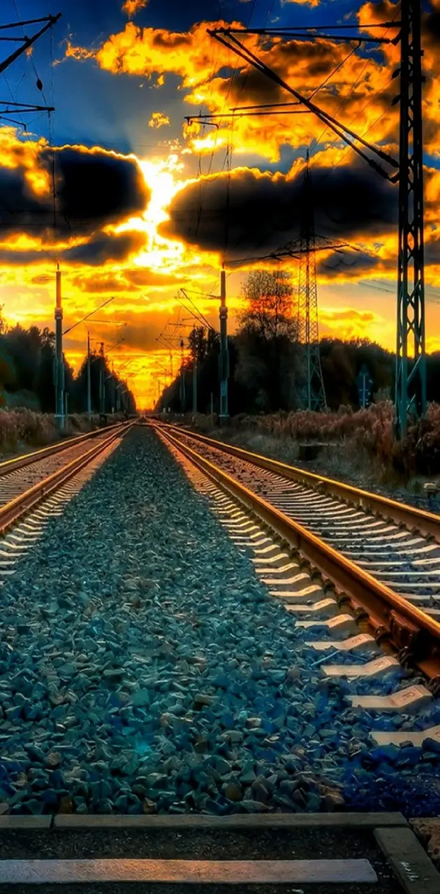 Sunset-railway