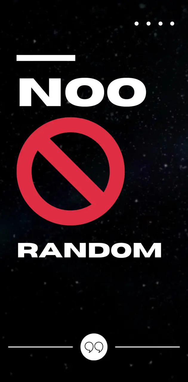 No random 