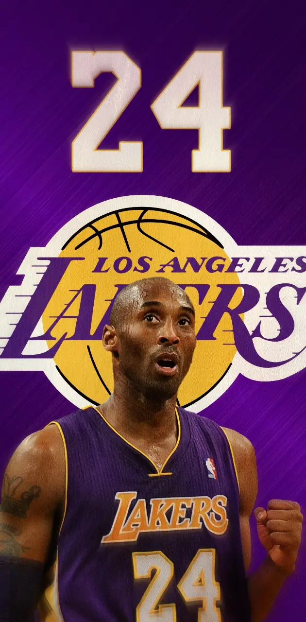 Download Kobe Bryant 24 Logo Los Angeles Lakers Wallpaper
