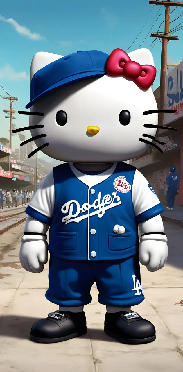 hello kitty Dodgers fan