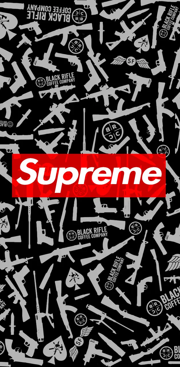 Supreme, Black Logo Wallpaper Download