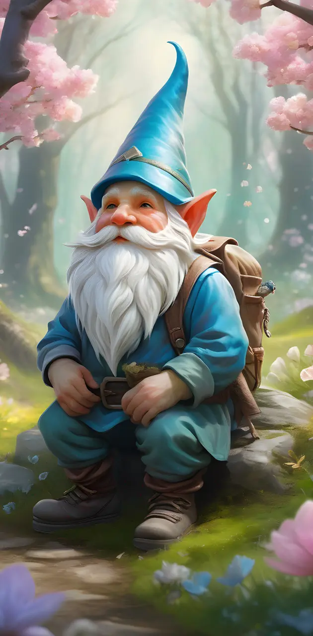 A gnome in spring