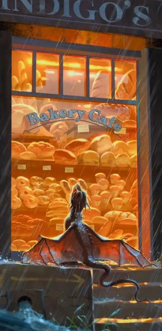 Dragon at bakery 